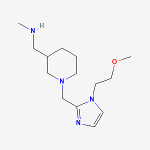 molecular formula C14H26N4O B5654706 [(1-{[1-(2-methoxyethyl)-1H-imidazol-2-yl]methyl}-3-piperidinyl)methyl]methylamine dihydrochloride 