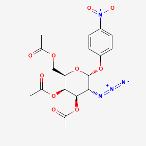 molecular formula C18H20N4O10 B565471 3,4,6-三-O-乙酰基-对硝基苯基 2-叠氮-2-脱氧-α-D-半乳呋喃糖苷 CAS No. 1147438-51-4