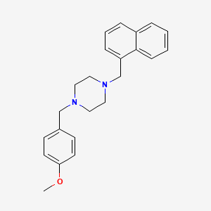 molecular formula C23H26N2O B5654725 1-(4-methoxybenzyl)-4-(1-naphthylmethyl)piperazine 