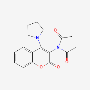 molecular formula C17H18N2O4 B5654738 N-acetyl-N-[2-oxo-4-(1-pyrrolidinyl)-2H-chromen-3-yl]acetamide 
