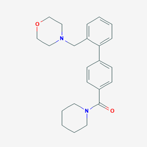 molecular formula C23H28N2O2 B5654747 4-{[4'-(piperidin-1-ylcarbonyl)biphenyl-2-yl]methyl}morpholine 