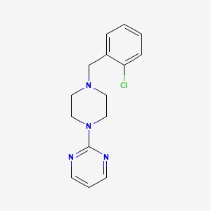 molecular formula C15H17ClN4 B5654754 2-[4-(2-chlorobenzyl)-1-piperazinyl]pyrimidine 