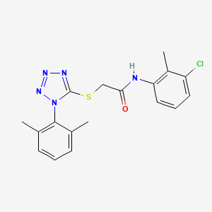 molecular formula C18H18ClN5OS B5654767 N-(3-chloro-2-methylphenyl)-2-{[1-(2,6-dimethylphenyl)-1H-tetrazol-5-yl]thio}acetamide 