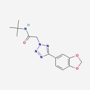 molecular formula C14H17N5O3 B5654823 2-[5-(1,3-benzodioxol-5-yl)-2H-tetrazol-2-yl]-N-(tert-butyl)acetamide 