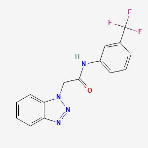 molecular formula C15H11F3N4O B5654841 2-(1H-1,2,3-benzotriazol-1-yl)-N-[3-(trifluoromethyl)phenyl]acetamide 