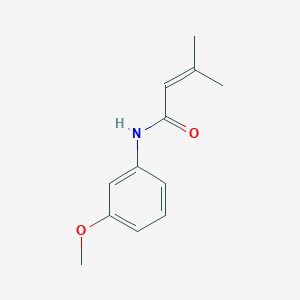molecular formula C12H15NO2 B5654848 N-(3-methoxyphenyl)-3-methyl-2-butenamide 