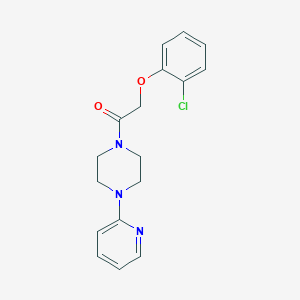 molecular formula C17H18ClN3O2 B5654874 1-[(2-chlorophenoxy)acetyl]-4-(2-pyridinyl)piperazine 