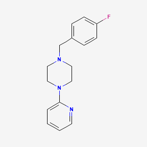 molecular formula C16H18FN3 B5654885 1-(4-fluorobenzyl)-4-(2-pyridinyl)piperazine 