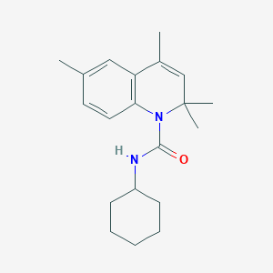 molecular formula C20H28N2O B5654907 N-cyclohexyl-2,2,4,6-tetramethyl-1(2H)-quinolinecarboxamide 