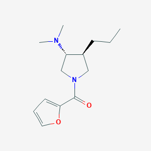 molecular formula C14H22N2O2 B5654919 (3R*,4S*)-1-(2-furoyl)-N,N-dimethyl-4-propyl-3-pyrrolidinamine 