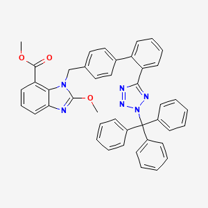 molecular formula C43H34N6O3 B565492 Methyl 2-methoxy-3-[[4-[2-(2-trityltetrazol-5-yl)phenyl]phenyl]methyl]benzimidazole-4-carboxylate CAS No. 1797136-91-4