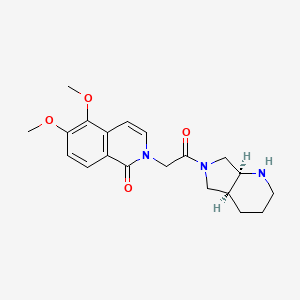 molecular formula C20H25N3O4 B5654954 5,6-dimethoxy-2-{2-[rel-(4aS,7aS)-octahydro-6H-pyrrolo[3,4-b]pyridin-6-yl]-2-oxoethyl}-1(2H)-isoquinolinone hydrochloride 