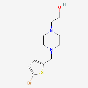 molecular formula C11H17BrN2OS B5654968 2-{4-[(5-bromo-2-thienyl)methyl]-1-piperazinyl}ethanol 