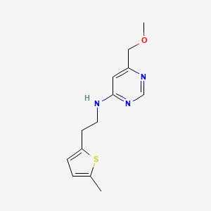 molecular formula C13H17N3OS B5654978 6-(methoxymethyl)-N-[2-(5-methyl-2-thienyl)ethyl]pyrimidin-4-amine 