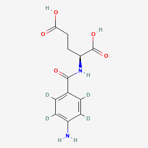 molecular formula C12H14N2O5 B565498 N-(4-Aminobenzoyl-d4)-L-glutamic Acid CAS No. 461426-34-6