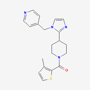 molecular formula C20H22N4OS B5654997 4-[(2-{1-[(3-methyl-2-thienyl)carbonyl]piperidin-4-yl}-1H-imidazol-1-yl)methyl]pyridine 