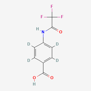 molecular formula C9H6F3NO3 B565500 4-(三氟乙酰氨基)苯甲酸-d4 CAS No. 461426-32-4