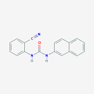 molecular formula C18H13N3O B5655000 N-(2-cyanophenyl)-N'-2-naphthylurea 
