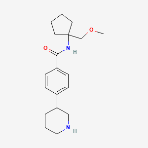 molecular formula C19H28N2O2 B5655024 N-[1-(methoxymethyl)cyclopentyl]-4-piperidin-3-ylbenzamide 