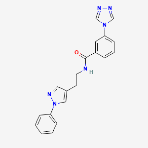 N-[2-(1-phenyl-1H-pyrazol-4-yl)ethyl]-3-(4H-1,2,4-triazol-4-yl)benzamide