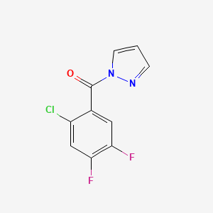 molecular formula C10H5ClF2N2O B5655053 1-(2-chloro-4,5-difluorobenzoyl)-1H-pyrazole 