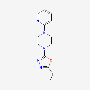 molecular formula C13H17N5O B5655066 1-(5-ethyl-1,3,4-oxadiazol-2-yl)-4-pyridin-2-ylpiperazine 