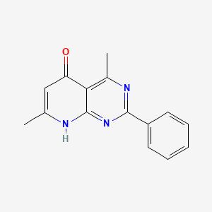 molecular formula C15H13N3O B5655138 4,7-dimethyl-2-phenylpyrido[2,3-d]pyrimidin-5(8H)-one 