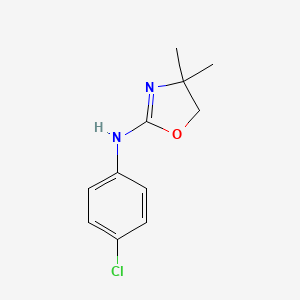 molecular formula C11H13ClN2O B5655141 N-(4-chlorophenyl)-4,4-dimethyl-4,5-dihydro-1,3-oxazol-2-amine 