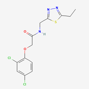 molecular formula C13H13Cl2N3O2S B5655149 2-(2,4-dichlorophenoxy)-N-[(5-ethyl-1,3,4-thiadiazol-2-yl)methyl]acetamide 