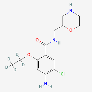 molecular formula C14H20ClN3O3 B565515 去-4-氟苄基莫沙必利-d5 CAS No. 1246814-79-8