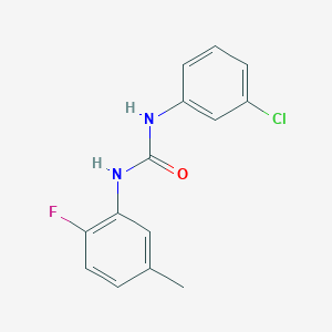 molecular formula C14H12ClFN2O B5655173 N-(3-chlorophenyl)-N'-(2-fluoro-5-methylphenyl)urea 