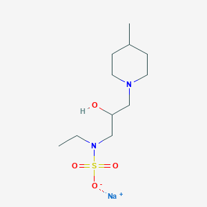 molecular formula C11H23N2NaO4S B5655185 sodium ethyl[2-hydroxy-3-(4-methyl-1-piperidinyl)propyl]sulfamate 