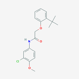 2-(2-tert-butylphenoxy)-N-(3-chloro-4-methoxyphenyl)acetamide