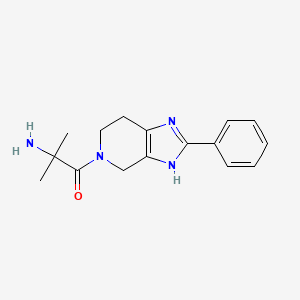 molecular formula C16H20N4O B5655222 [1,1-dimethyl-2-oxo-2-(2-phenyl-1,4,6,7-tetrahydro-5H-imidazo[4,5-c]pyridin-5-yl)ethyl]amine dihydrochloride 
