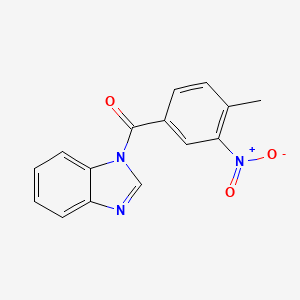 molecular formula C15H11N3O3 B5655232 1-(4-methyl-3-nitrobenzoyl)-1H-benzimidazole 