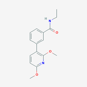 molecular formula C16H18N2O3 B5655237 3-(2,6-dimethoxypyridin-3-yl)-N-ethylbenzamide 
