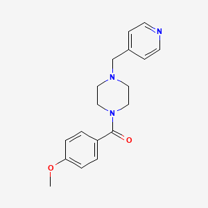 molecular formula C18H21N3O2 B5655248 1-(4-methoxybenzoyl)-4-(4-pyridinylmethyl)piperazine 