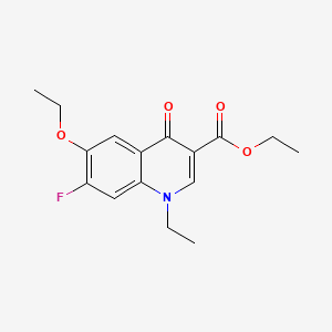 molecular formula C16H18FNO4 B5655255 ethyl 6-ethoxy-1-ethyl-7-fluoro-4-oxo-1,4-dihydro-3-quinolinecarboxylate 