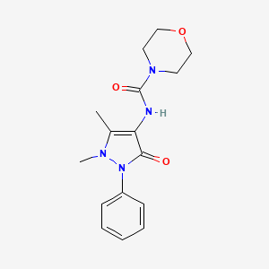 molecular formula C16H20N4O3 B5655274 N-(1,5-dimethyl-3-oxo-2-phenyl-2,3-dihydro-1H-pyrazol-4-yl)-4-morpholinecarboxamide 