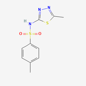 molecular formula C10H11N3O2S2 B5655296 4-methyl-N-(5-methyl-1,3,4-thiadiazol-2-yl)benzenesulfonamide CAS No. 66030-26-0