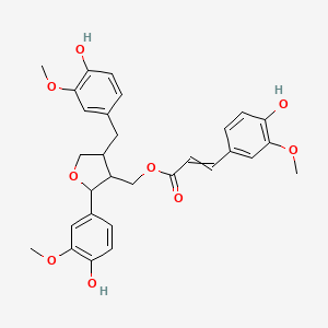 molecular formula C30H32O9 B565530 9-O-阿魏酸松脂酚 CAS No. 60337-67-9