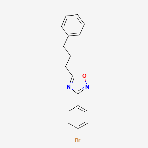 molecular formula C17H15BrN2O B5655303 3-(4-bromophenyl)-5-(3-phenylpropyl)-1,2,4-oxadiazole 