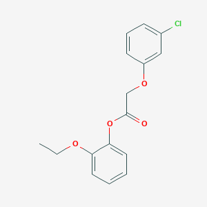 molecular formula C16H15ClO4 B5655350 2-ethoxyphenyl (3-chlorophenoxy)acetate 