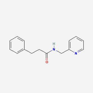 molecular formula C15H16N2O B5655387 3-phenyl-N-(2-pyridinylmethyl)propanamide 