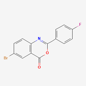 molecular formula C14H7BrFNO2 B5655389 6-bromo-2-(4-fluorophenyl)-4H-3,1-benzoxazin-4-one 