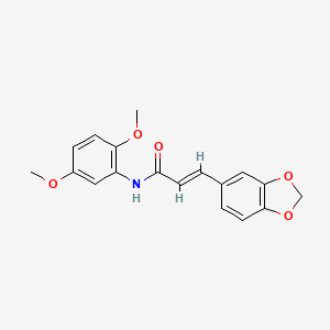 molecular formula C18H17NO5 B5655425 3-(1,3-benzodioxol-5-yl)-N-(2,5-dimethoxyphenyl)acrylamide 