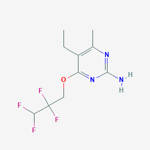 molecular formula C10H13F4N3O B5655464 5-ethyl-4-methyl-6-(2,2,3,3-tetrafluoropropoxy)-2-pyrimidinamine 
