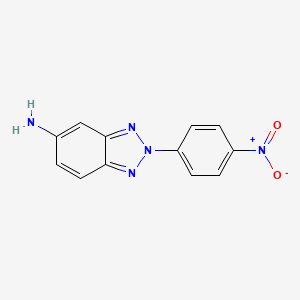 molecular formula C12H9N5O2 B5655490 2-(4-nitrophenyl)-2H-1,2,3-benzotriazol-5-amine 