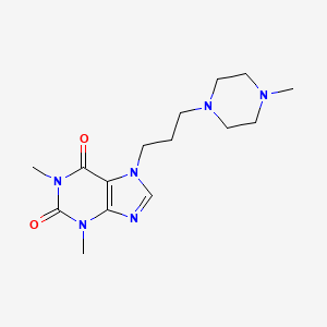molecular formula C15H24N6O2 B5655503 1,3-dimethyl-7-[3-(4-methyl-1-piperazinyl)propyl]-3,7-dihydro-1H-purine-2,6-dione 