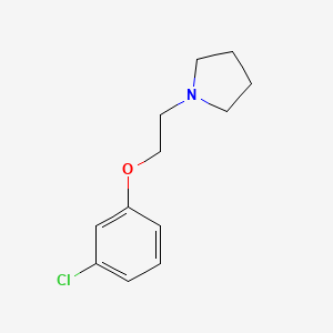 molecular formula C12H16ClNO B5655508 1-[2-(3-chlorophenoxy)ethyl]pyrrolidine 